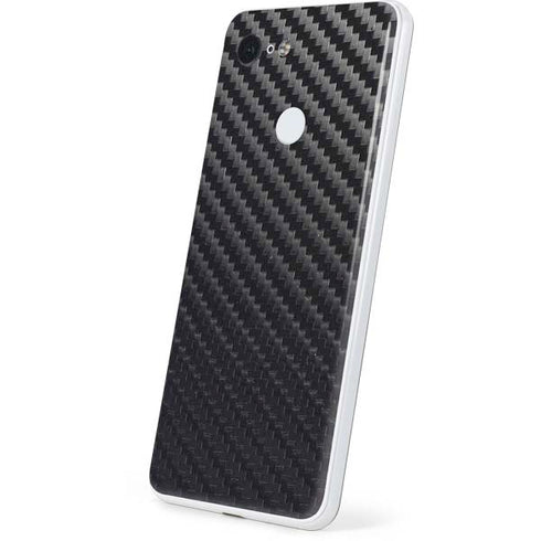 Black Carbon Fiber Specialty Texture Material Google Pixel 3 Skin